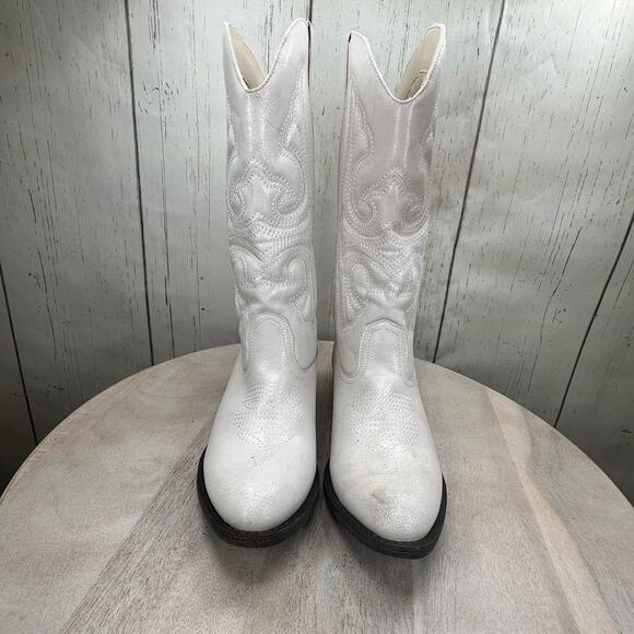 Coconuts by Matisse Dusty Womens Western Boots Size 8.5 Ivory Pull On Boots - Picture 11 of 13